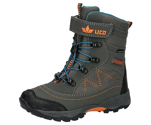 Lico Sundsvall VS Schneestiefel, grau/Petrol/orange, 25 EU von Lico