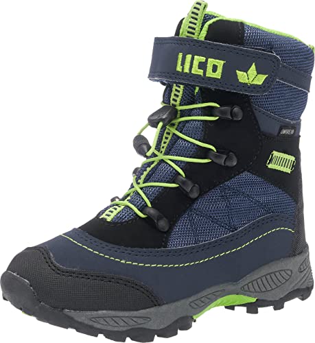 Lico Unisex Kinder Sundsvall Vs Schneestiefel, Marine Schwarz Lemon, 38 EU von Lico