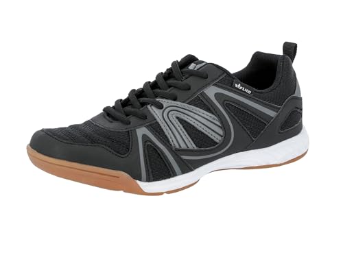 Lico Herren Fit Indoor Hallenturnschuh, Schwarz Grau, 37 EU von Lico