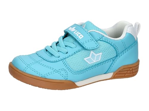 Lico Unisex Kinder Bernie V Hallenturnschuhe, Türkis Weiss, 34 EU von Lico