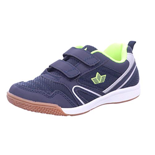 Lico BOULDER V Unisex Kinder Multisport Indoor Schuhe, Marine/ Lemon, 36 EU ( Die Anzahl der Klettbänder kann je nach Schuhgröße variieren ) von Lico