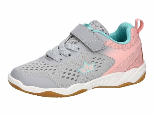 Lico Unisex Kinder Key Vs Hallenturnschuhe, Grau Rosa Türkis, 38 EU von Lico