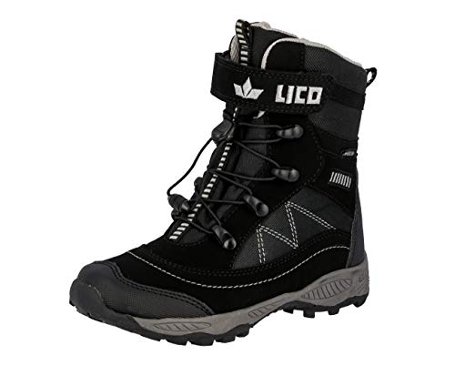Lico Jungen Sundsvall Vs Schneestiefel, Schwarz Grau, 31 EU von Lico
