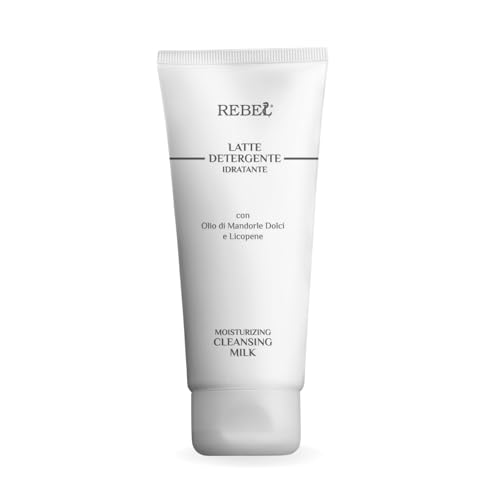 Rebel Feuchtigkeitsspendende Reinigungsmilch | feuchtigkeitsspendender Reiniger für alle Hauttypen | Make-up-Entferner und Pflegend | 200 ml von Licofarma
