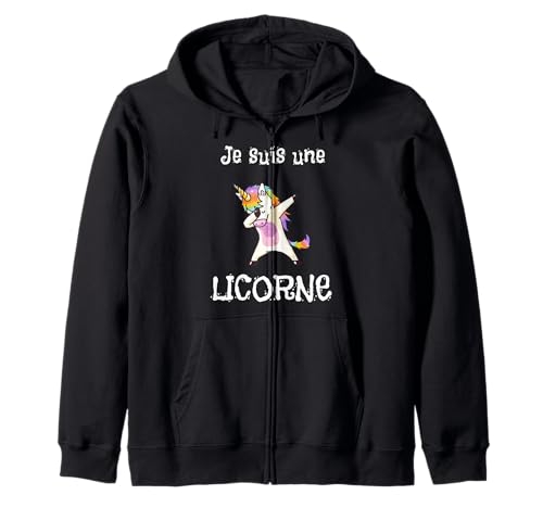 Je Suis UNE Einhorn Beau Dab Design für Mädchen & Damen Kapuzenjacke Je Suis UNE Einhorn Beau Dab Design für Mädchen & Damen Kapuzenjacke von Licorne Style