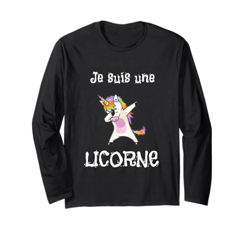 Je Suis UNE Einhorn Beau Dab Design für Mädchen & Damen Langarmshirt Je Suis UNE Einhorn Beau Dab Design für Mädchen & Damen Langarmshirt von Licorne Style
