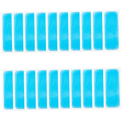 20-teiliges Kühlpflaster 5, 1 x 12, 7 cm Kühlpad aus Vliesstoff mit verdicktem Gel atmungsaktiv und tragbar Fieberpflaster für Kinder und Erwachsene Reisen im Freien Autofahren von Licsaliwe