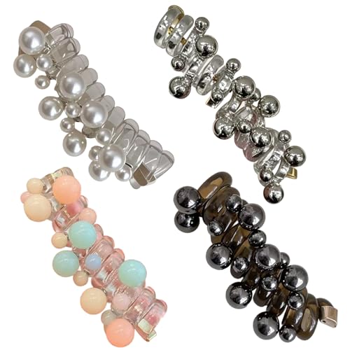 4-teilige Spiral-Haargummis weiche elastische Haargummis die keine Schäden verursachen bunte Spiralspulen für dicke Pferdeschwanzhalter Zubehör für Frauen und Mädchen von Licsaliwe