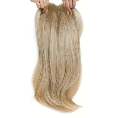 Clip in Haarteile Clip in Pony 18 in natürlichen Ombre braun blonde gebogene Clip -Bon atmable realistische leichte tägliche Trage Fake Fringe Human Hair Topper für Frauen von Licsaliwe