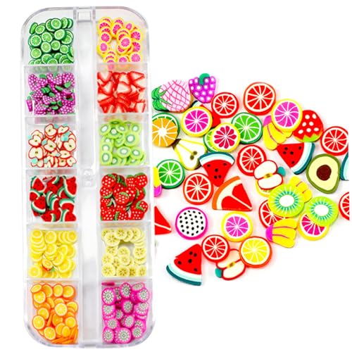 Frucht-Nagel-Charm 3D-DIY-Frucht-Nagel-Aufkleber bunt Kiwi Banane Zitrone Erdbeere Wassermelone zum Basteln und als Handy-Dekoration Frucht-Nagel-Charm 3D-DIY-Frucht-Nagel-Aufkleber bunt Kiwi Banane Zitrone Erdbeere Wassermelone zum Basteln und als Handy-Dekoration von Licsaliwe