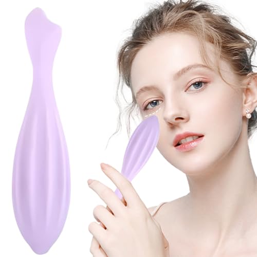 Gesichtsrolle Silikon Tragbare flexible waschbare Gesichtsrolle Hautpflege für Frauen Gesicht und Augen massieren weiche Spitzfeuchtigkeitsgeschenk Gua Sha Facial Tools Geschenk (lila), Gesichtswalze von Licsaliwe