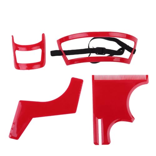 Haarstyling -Werkzeuge Kit Bart Forming Tool Kit Hektik Rasiervorlage Guide Set für Männer Haarstyling rot Haarstyling -Werkzeuge Kit Bart Forming Tool Kit Hektik Rasiervorlage Guide Set für Männer Haarstyling rot von Licsaliwe