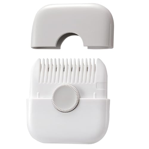 Haartruste Splitende Enden Haarschneider für Frauen 2 in 1 Mini tragbares süßes Haarbürste abnehmbarer staubfester Knopf Verstellbare Edelstahl Slicer Haarschneider, grau von Licsaliwe
