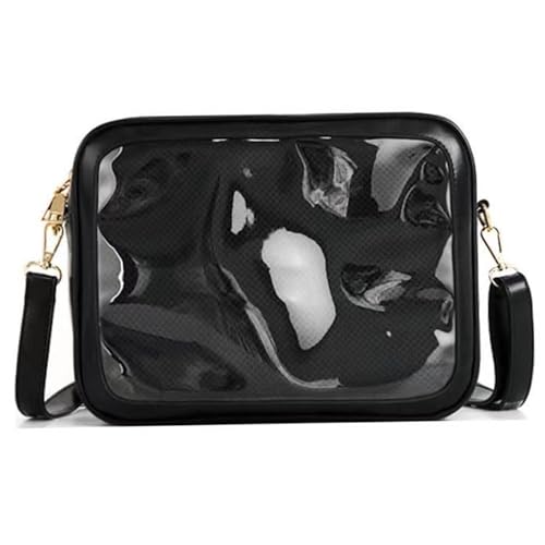 Licsaliwe Ita-Tasche Umhängetasche PU-Pin-Display-Tasche mit verstellbarem Riemen Kawaii-Schwarz für Anime-Cosplay-Themenparty 27, 9 x 20, 3 x 7, 6 cm von Licsaliwe