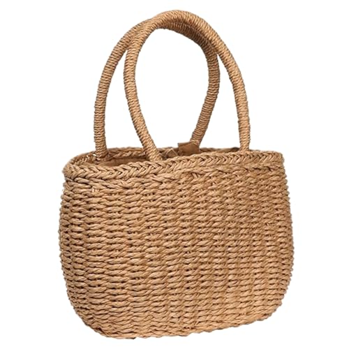 Licsaliwe Strohhandtasche große Kapazität Strohtaschen für Damen Tragegriff oben lässige gewebte Geldbörse kleine gewebte Geldbörse im Retro-Stil für Sommer Strand und Reisen Licsaliwe Strohhandtasche große Kapazität Strohtaschen für Damen Tragegriff oben lässige gewebte Geldbörse kleine gewebte Geldbörse im Retro-Stil für Sommer Strand und Reisen von Licsaliwe