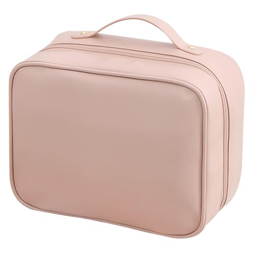 Make-up-Tasche mit mehreren Fächern Kosmetik-Organizer PU 10, 2 x 4, 5 x 7, 5 Zoll weit zu öffnende Kosmetiktasche wasserdicht mit Griff und Reißverschluss ästhetische Kulturtasche (Stil 2) von Licsaliwe