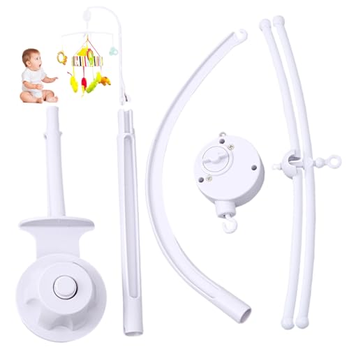 Mobile-Halterung für Kinderbett mit 360° drehbarer Spieluhr abnehmbarer Clip-On-Mobile-Arm für Kleinkinder von Licsaliwe
