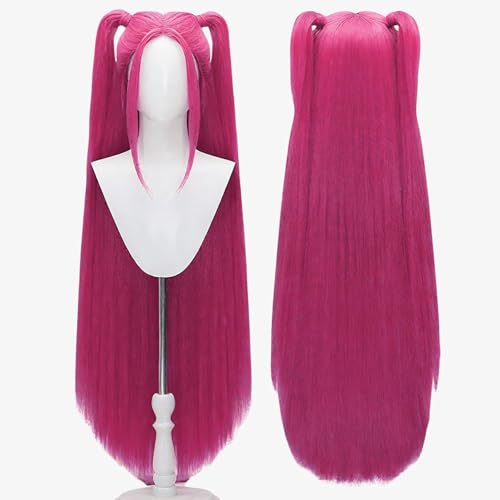 Mira Perücke Cosplay Kids | Lila Perücke Anime Cosplay Dämon Jäger Girlgroup, Lila Zopfperücke für Halloween Karneval Party Maskenball (mira) von Lidary