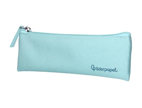 Liderpapel Flaches Federmäppchen, schmal, mit Reißverschluss, 200 x 60 mm, himmelblau., Schwarz, Hilfsmäppchen von Liderpapel