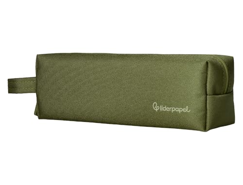 Liderpapel Klassisches Federmäppchen, rechteckig, mit Griff, 210 x 70 mm, Militärgrün, Militärgrün, Hilfsmäppchen von Liderpapel