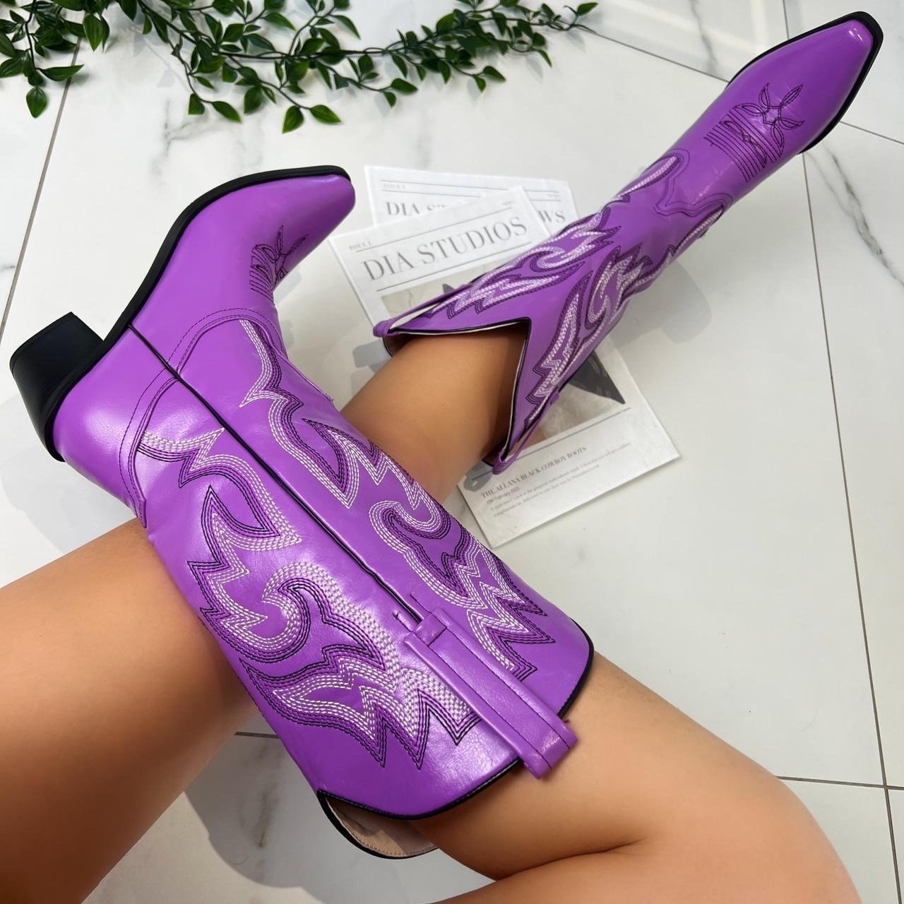 Cowboy Westernstiefel Violett Cowboy Westernstiefel Violett von LidiaSophia