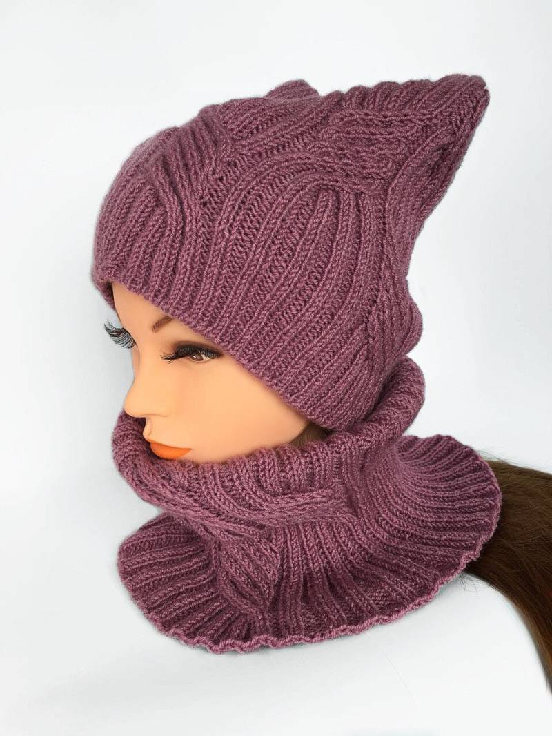 Damen Geschenk Set Merino Wolle Mütze Gestrickt Beanie Geschenke Winterschal Winter Set Rosa Schal Und Für Kaltes Wetter Damen Geschenk Set Merino Wolle Mütze Gestrickt Beanie Geschenke Winterschal Winter Set Rosa Schal Und Für Kaltes Wetter von LidiasKnits