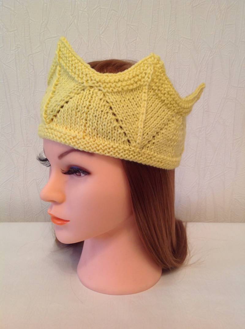 Strick Stirnband Wolle Turban Beanie Geschenke Winter Damen Haar Ohrenwärmer Gelb Strick Stirnband Wolle Turban Beanie Geschenke Winter Damen Haar Ohrenwärmer Gelb von LidiasKnits