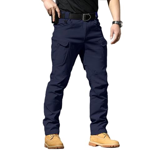 Arbeitshosen Männer Stretch - Cargohose Herren Lang Wanderhose Leichte Outdoor Hosen Taktische Hose Militär Security Hose Schwarz Trekkinghose Bequem Jagdhose Funktionshose Work Hiking Pants von Lidssacde