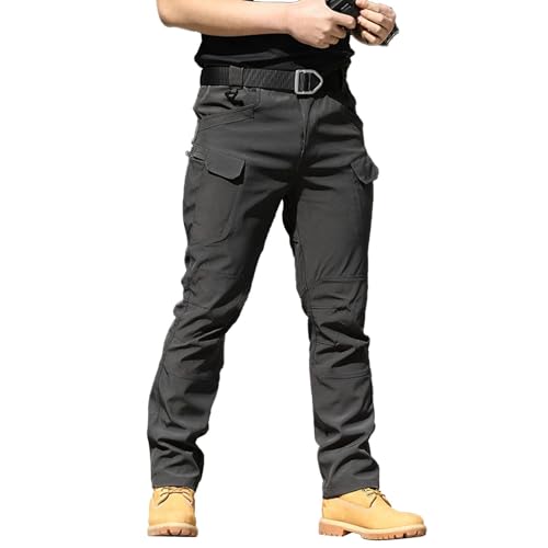 Arbeitshosen Männer Stretch - Cargohose Herren Lang Wanderhose Leichte Outdoor Hosen Taktische Hose Militär Security Hose Schwarz Trekkinghose Bequem Jagdhose Funktionshose Work Hiking Pants von Lidssacde