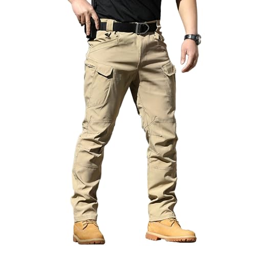 Arbeitshosen Männer Stretch - Cargohose Herren Lang Wanderhose Leichte Outdoor Hosen Taktische Hose Militär Security Hose Schwarz Trekkinghose Bequem Jagdhose Funktionshose Work Hiking Pants von Lidssacde