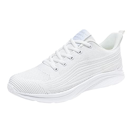 Joggingschuhe Herren Weiß Sneaker Joggingschuhe Turnschuhe Sportschuhe Running Shoes Laufschuhe Atmungsaktive Trainingsschuhe Walkingschuhe Freizeitschuhe Tennisschuhe von Lidssacde