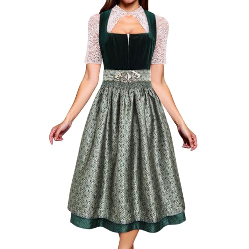 Lidssacde Dirndl Damen - Trachtenkleid Midi mit Dirndlschürzen Trachtenrock Samt Dirndlkleid Dirndl-Komplettsets für Bayrische Tracht Oktoberfest Lidssacde Dirndl Damen - Trachtenkleid Midi mit Dirndlschürzen Trachtenrock Samt Dirndlkleid Dirndl-Komplettsets für Bayrische Tracht Oktoberfest von Lidssacde