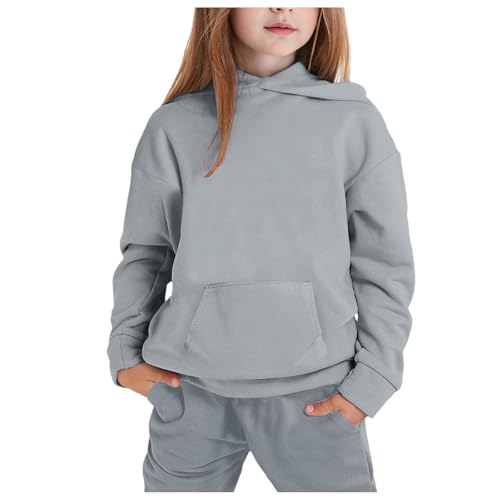 Lidssacde Jogginganzug Mädchen Baggy - Trainingsanzug Mädchen mit Hoodie Langarm und Jogginghose Einfarbige Sportbekleidung Warme Klamotten Teenager Sportset Jogging Anzug Zweiteiliger Activewear von Lidssacde