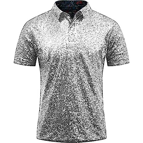 T-Shirt Herren Hemd Regular Fit Tshirt Drucken Lassen Reversausschnitt Kurze Ärmel Knopfleiste Herrenhemden Kompressionsshirt Freizeitshirt Lose Sommer Oberteile Männer Kurzarm Freizeithemd von Lidssacde