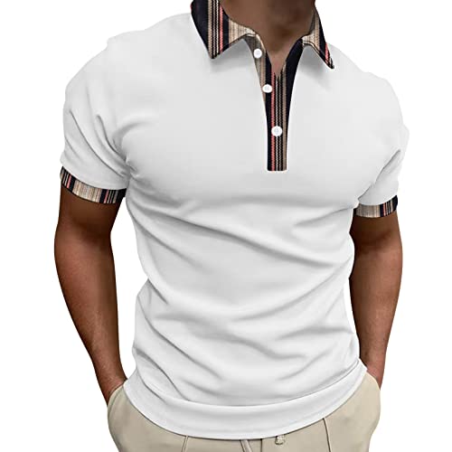 T Shirts Männer Modern Verlauf Freizeithemd Herren Hemden Kurzarm Einfarbig Button Down Hemd Shirt Mit Kragen Stretch Sommerhemden Leicht Luftig Comfort Herrenhemd Formal for Men von Lidssacde