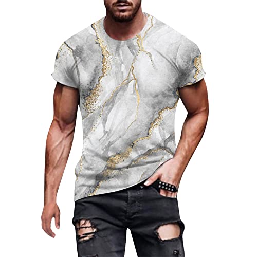 T Shirts Männer Vintage Tshirt Herren Bequem Trachten T-Shirts Rundhals Weit Kurzarm Freizeithemd Oversized Sommer Hemden Regular Fit Neuheit Atmungsaktiv Trendy Hemd von Lidssacde