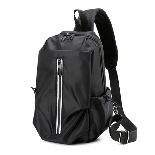 Lidxfeo Anti-Diebstahl Crossbody Bag, Wasserdichter Brusttasche Chest Bag Herren, Schultertasche mit USB Ladeanschluss, Multipurpose Mehrere Taschen Sling Bag, für Wandern, Reisen, Klettern usw von Lidxfeo