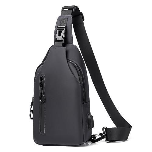 Lidxfeo Anti-Diebstahl Multipurpose Crossbody Bag, Wasserdichter Brusttasche Chest Bag Herren, Schultertasche mit USB Ladeanschluss, Mehrere Taschen Sling Rucksack, für Wandern, Reisen, Klettern usw Lidxfeo Anti-Diebstahl Multipurpose Crossbody Bag, Wasserdichter Brusttasche Chest Bag Herren, Schultertasche mit USB Ladeanschluss, Mehrere Taschen Sling Rucksack, für Wandern, Reisen, Klettern usw von Lidxfeo