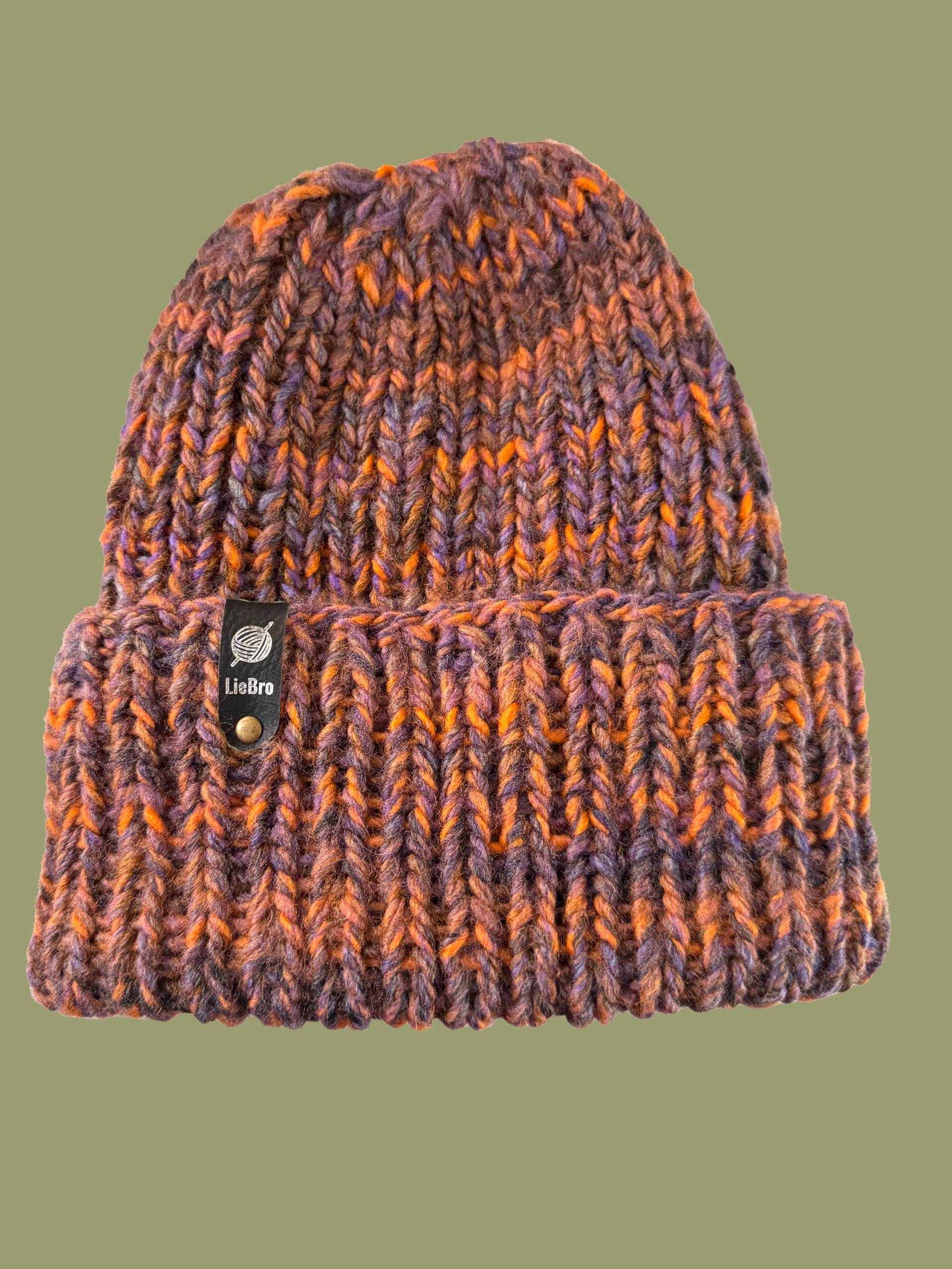 Halloween Strickmütze - Orange Grau Lila Acryl Beanie Für Den Herbst & Winter Halloween Strickmütze - Orange Grau Lila Acryl Beanie Für Den Herbst & Winter von LieBro