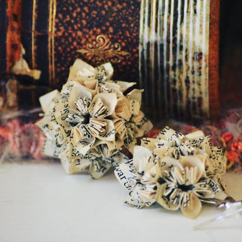 Origami Buchpapier Ohrringe Origami Buchpapier Ohrringe von LiebIchDesign