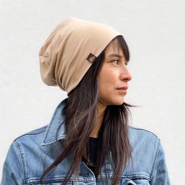 Liebe Deinen Planeten Bio Beanie in 3 Größen Herren & Damen in vielen Farben bequeme Jersey Mütze aus Bio Baumwollmix von Liebe Deinen Planeten