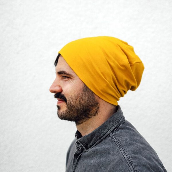 Liebe Deinen Planeten Bio Beanie in 3 Größen Herren & Damen in vielen Farben bequeme Jersey Mütze aus Bio Baumwollmix von Liebe Deinen Planeten