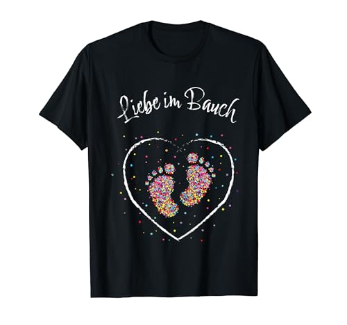 Damen Liebe im Bauch werdende Mama Babybauch schwangere T-Shirt von Liebe im Bauch werdende Mama