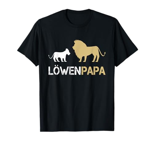 Löwenpapa Shirt für Papa und Kinder Löwe | Vatertag Geschenk T-Shirt von Liebe und lustige Mutter Vater Kind Löwen Shirts