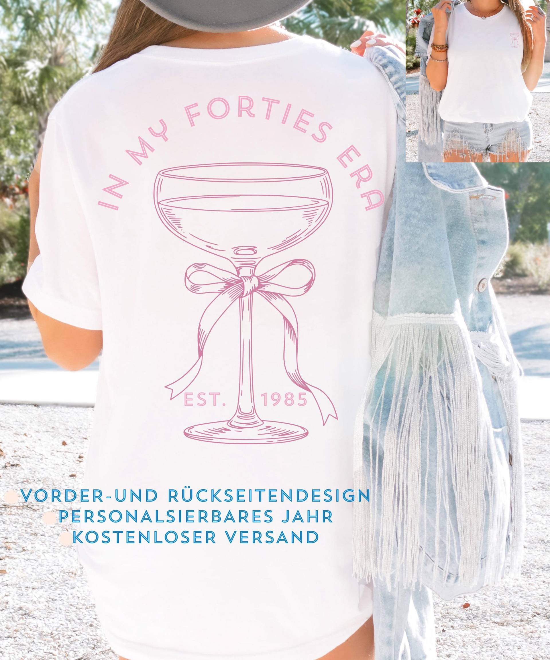 Personalisiertes 40. Geburtstag T-Shirt - Frau Geschenk Beste Freundin, Schwester, Kollegin, Tochter Lustige Geburtstagsgeschenke Damen von LiebeUndAnlass
