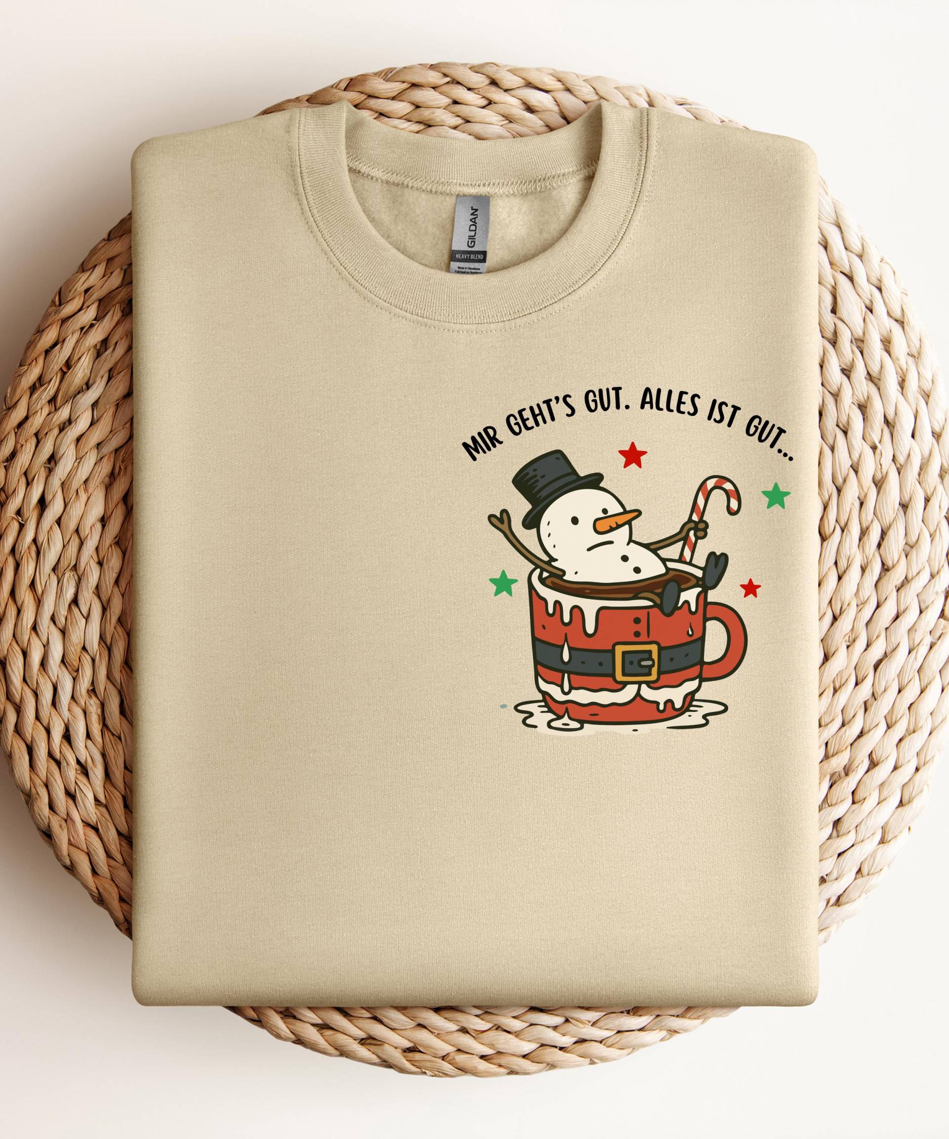 Weihnachtspullover Mit Schneemann Sweatshirt Lustiger Weihnachtspulli Xmas Unisex von LiebeUndAnlass