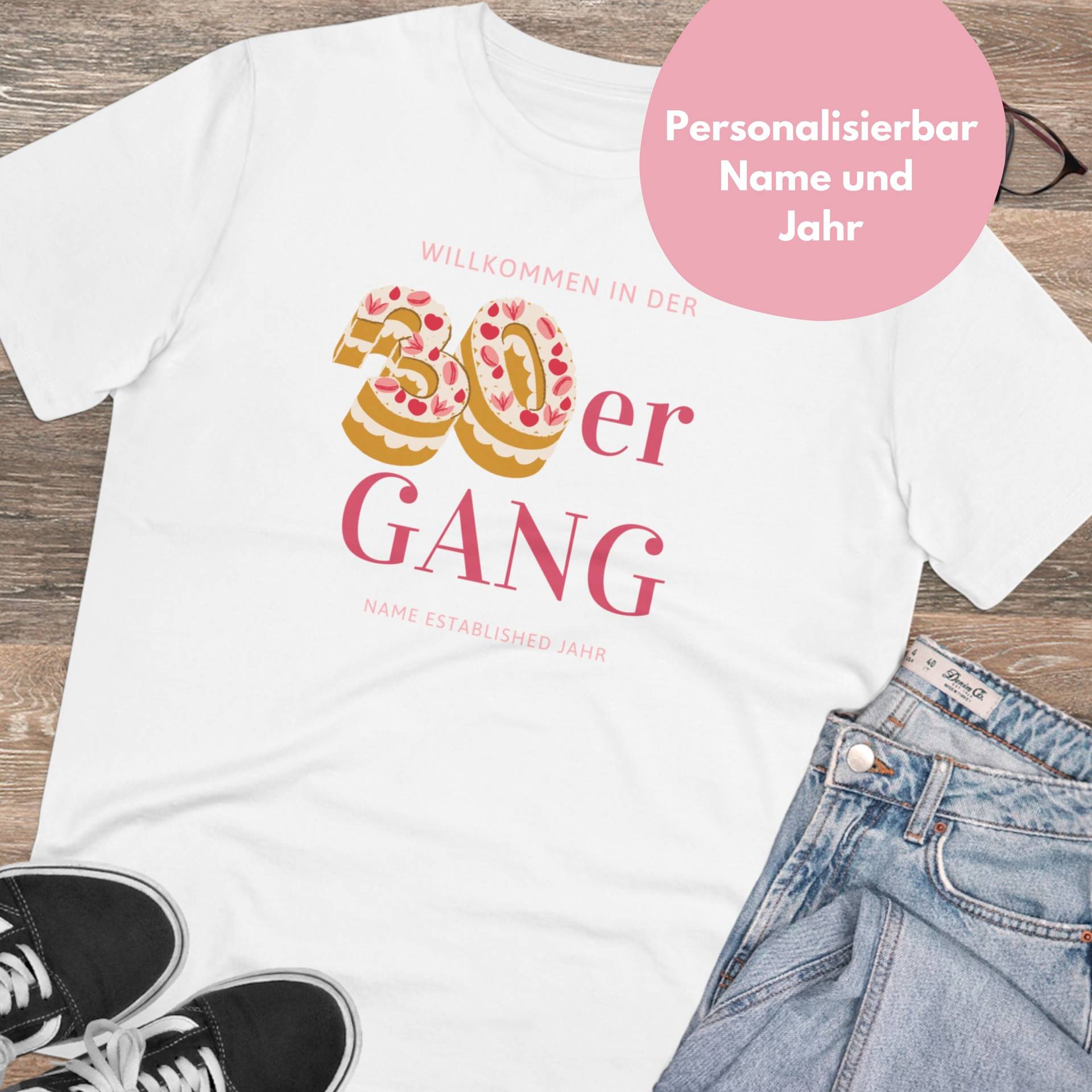 30 Geburtstag Shirt Geschenk Personalisiert T-Shirt Individuell Zum 30Er Fairtrade T Frau Freundin 30 Geburtstag Shirt Geschenk Personalisiert T-Shirt Individuell Zum 30Er Fairtrade T Frau Freundin von LiebeUndLeichtigkeit