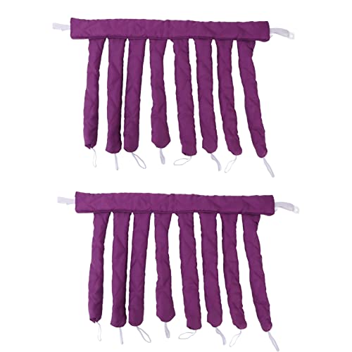 LiebeWH 2pcs Octopus Shaped Heatless Lockenwickler Keine Hitze Lockenwickler Frauen Mädchen Haushalt Lockenstab Stirnband Styling Werkzeug(Violett) von LiebeWH