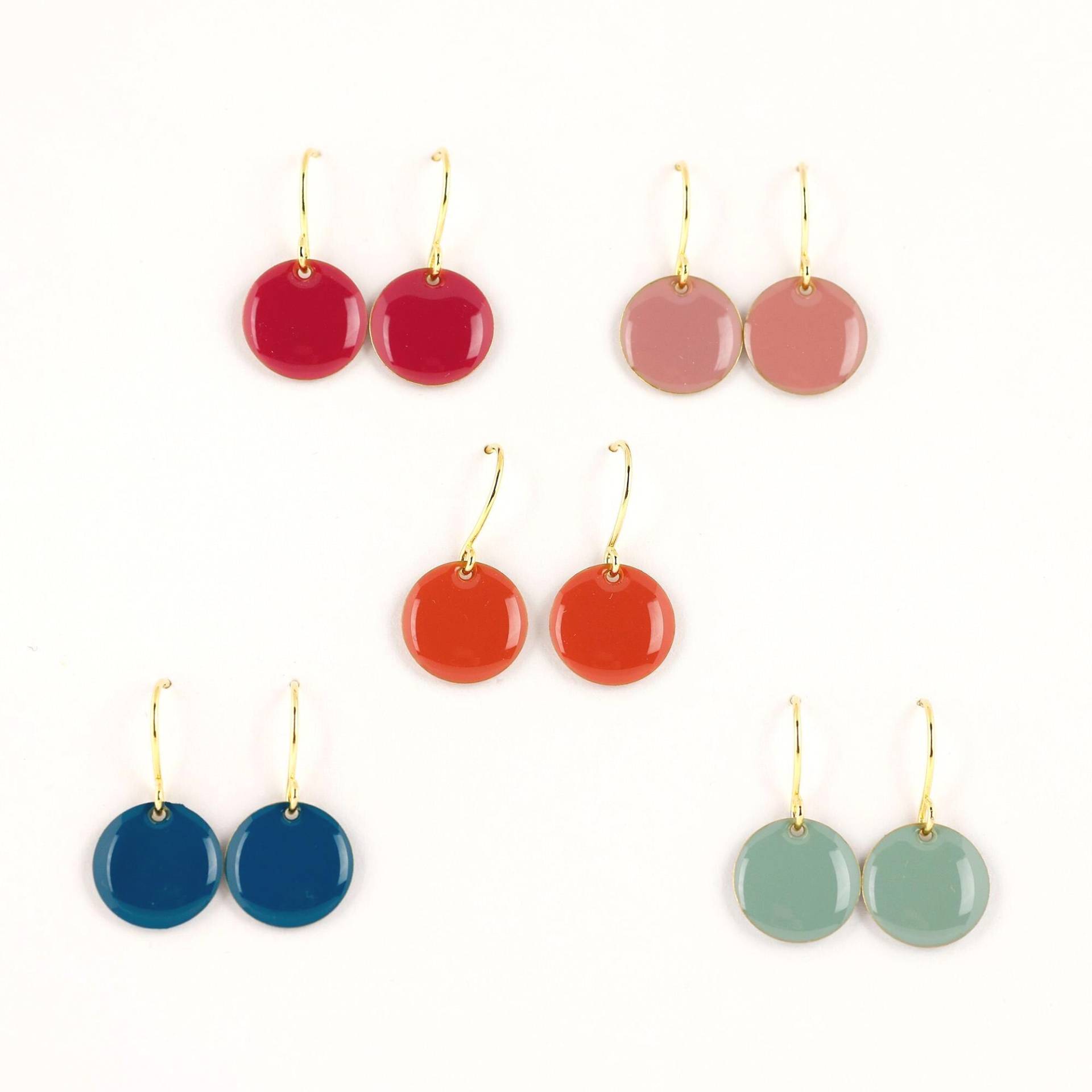Ohrringe Emaille Gross/5 Farben Ohrringe Emaille Gross/5 Farben von Liebeley