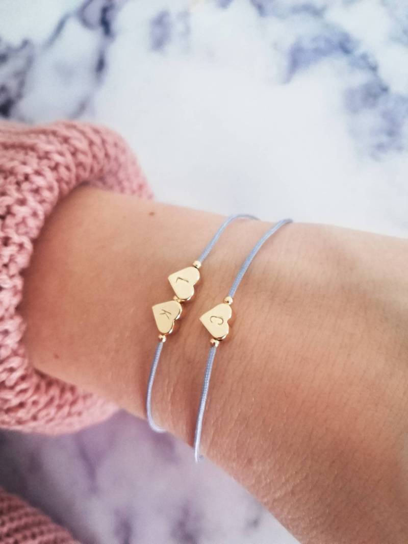 Initialen Herz Armband, Personalisierbar, Jga, Trauzeugin Geschenk, Buchstabe, Brautjungfer Trending, Geschenk Frau, Beste Freundin von Liebeliin